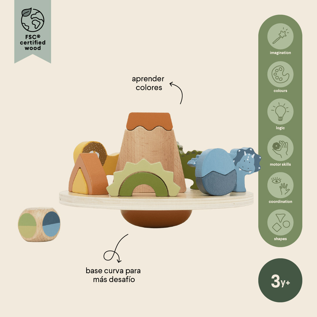 Juego de equilibrio de madera - Aventura Dino