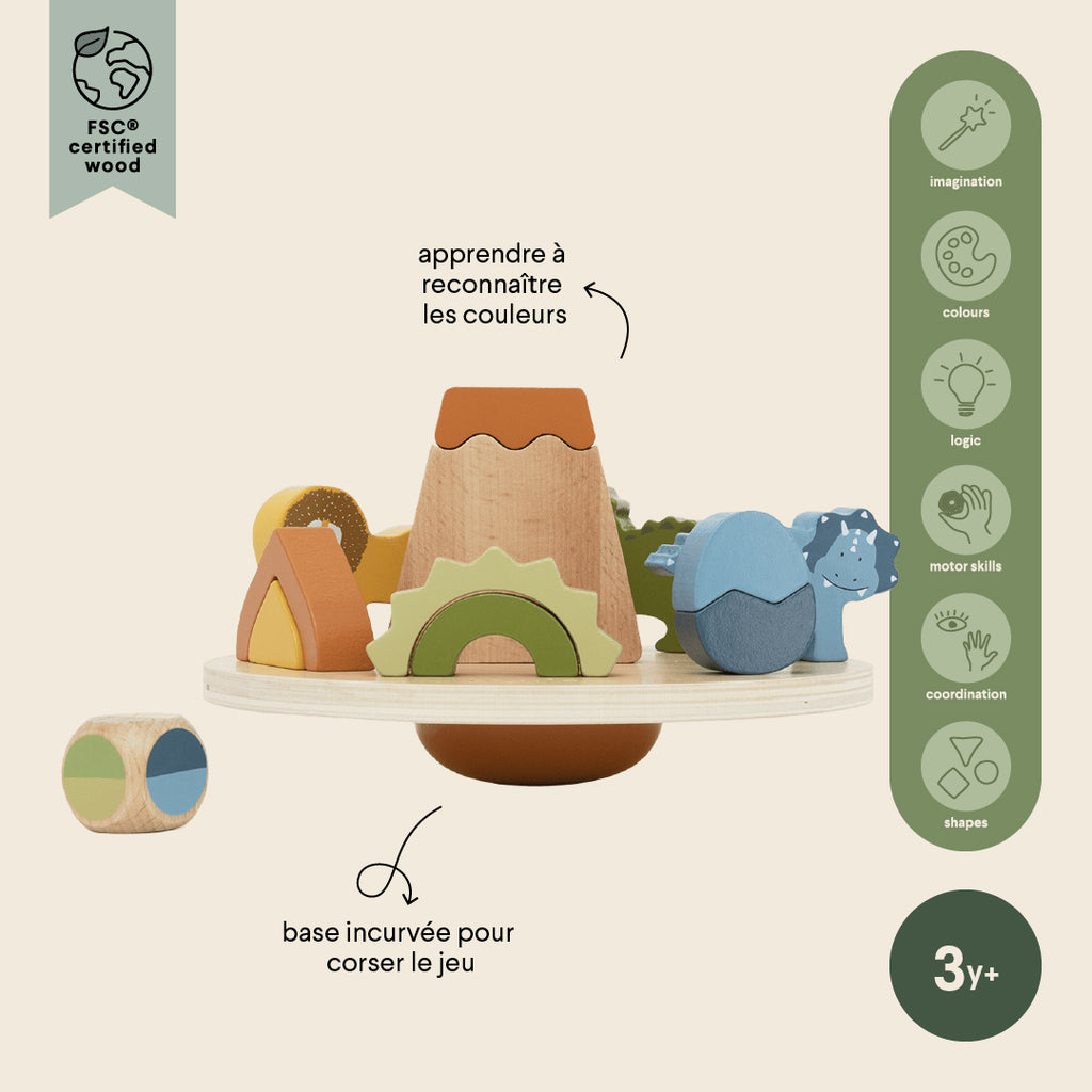 Juego de equilibrio de madera - Aventura Dino