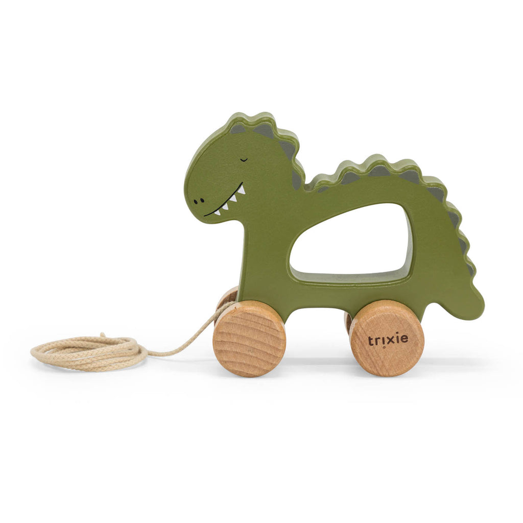 Holz Nachziehtier - Mr. Dino