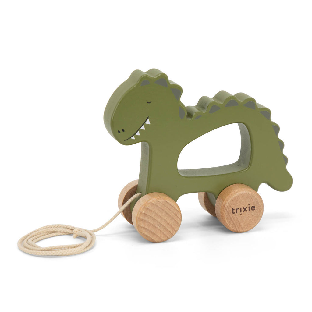 Holz Nachziehtier - Mr. Dino