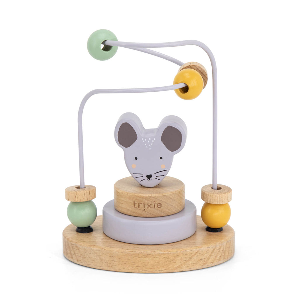 Houten kralenframe - Mrs. Mouse
