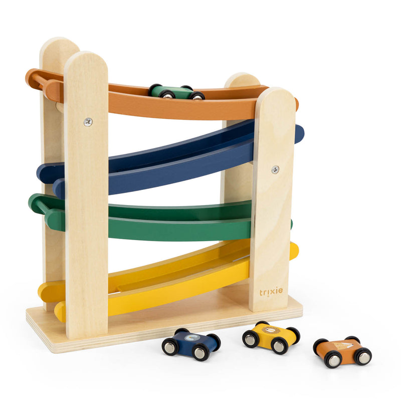 Wooden ramp racer with 4 cars - FSC 100%