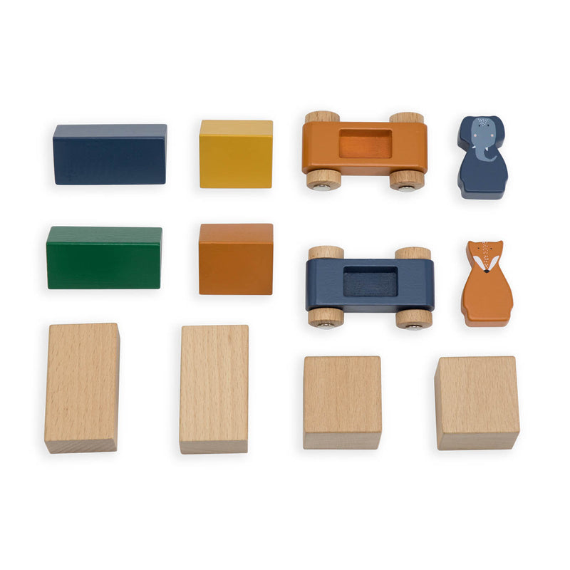 Wooden road puzzle with accessories - FSC 100%