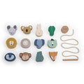 Wooden animal lacing beads - FSC 100%