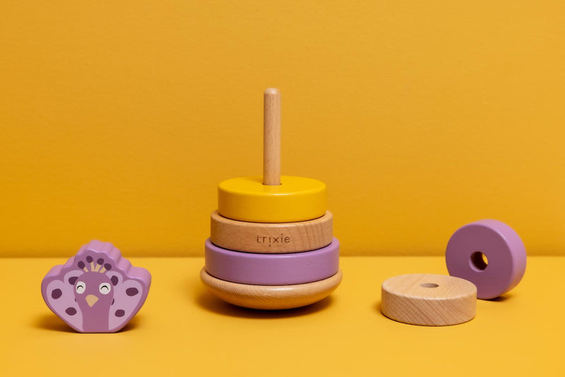 Trixie Wooden stacking toy - Mrs. Peacock