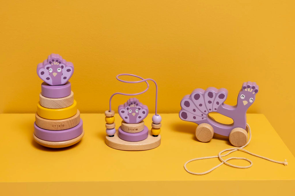 Trixie Wooden stacking toy - Mrs. Peacock