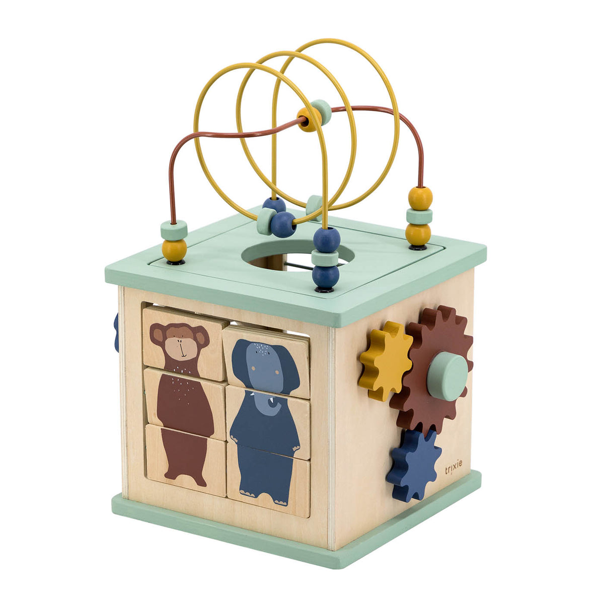 Wooden 5-in-1 activity cube - FSC 100%