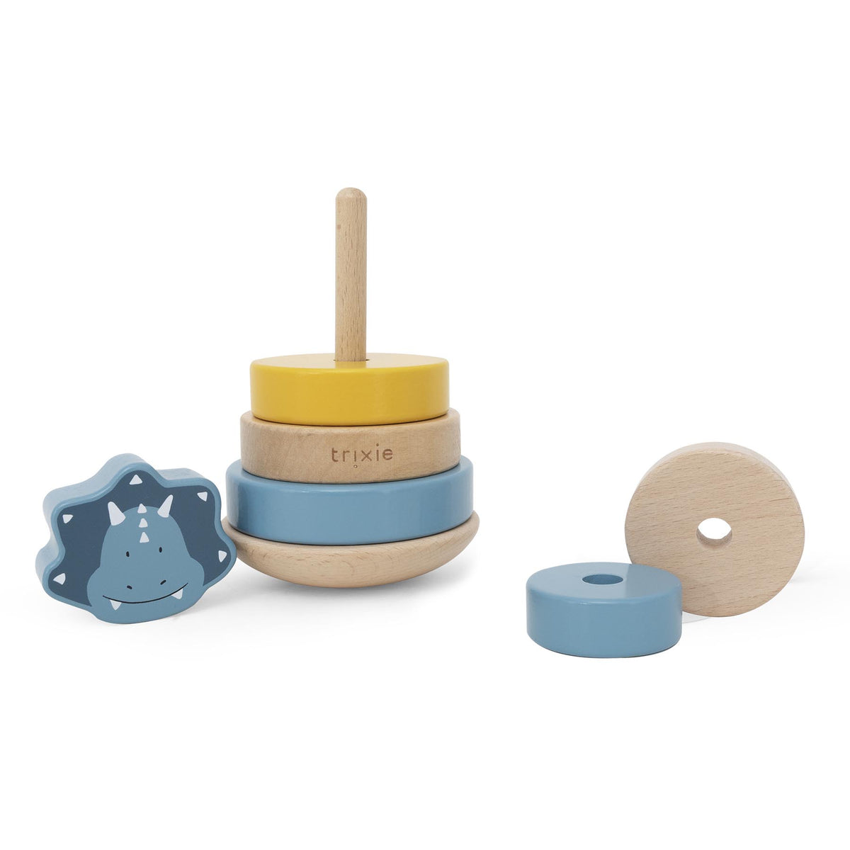 Wooden stacking toy - Mr. Triceratops - FSC 100%