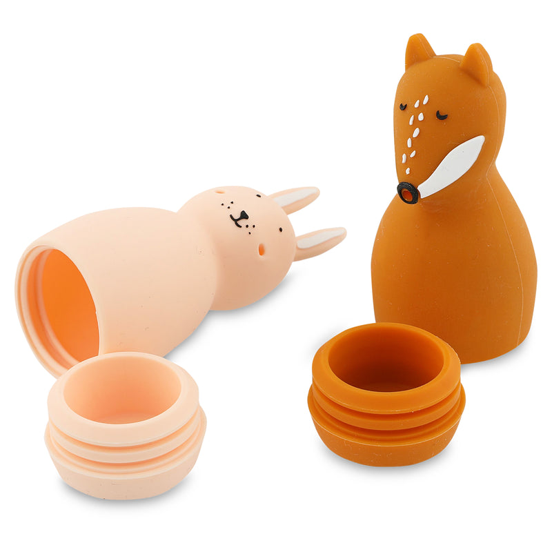 Bath toy splashing animals - Mrs. Rabbit & Mr. Fox
