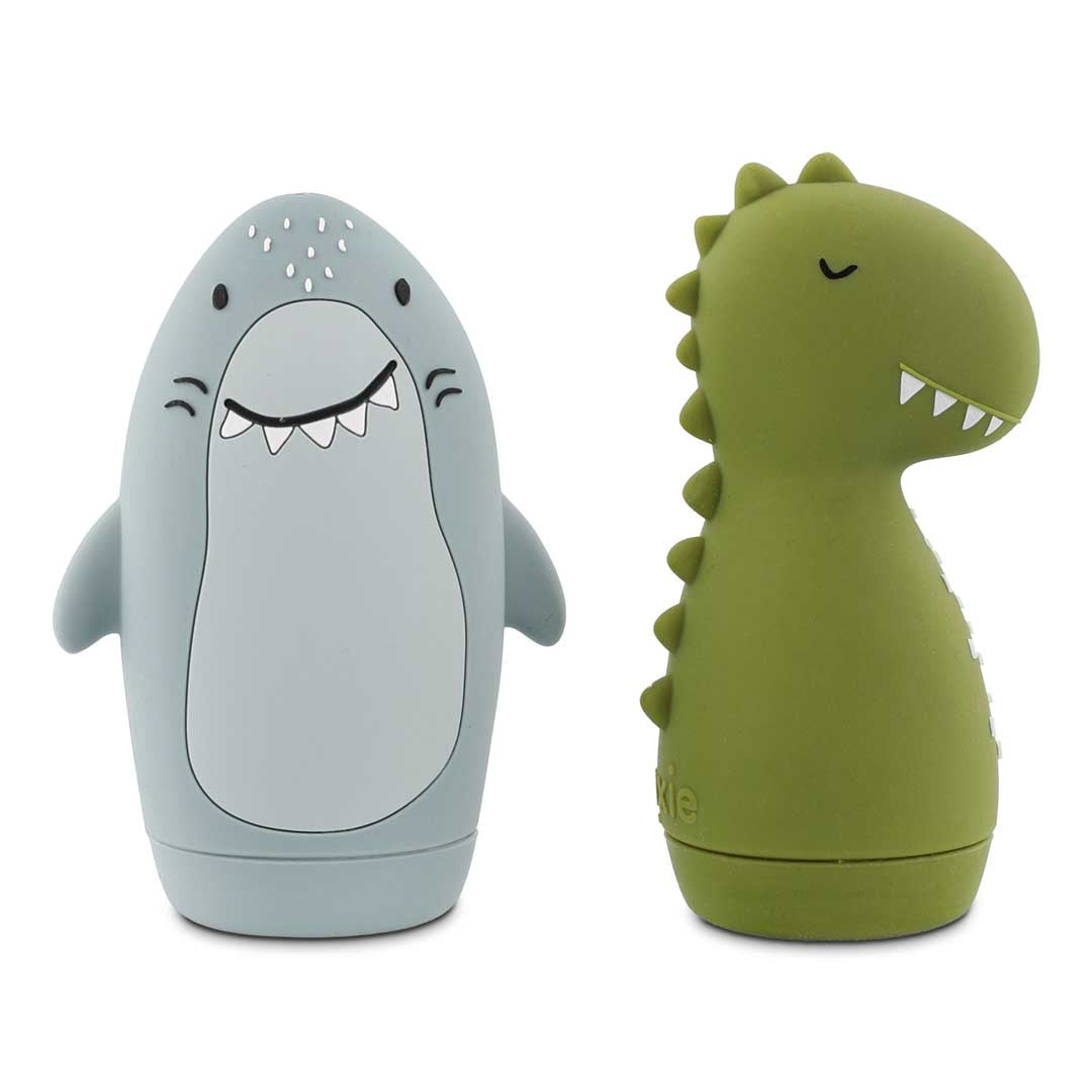 Bath toy splashing animals - Mr. Shark & Mr. Dino