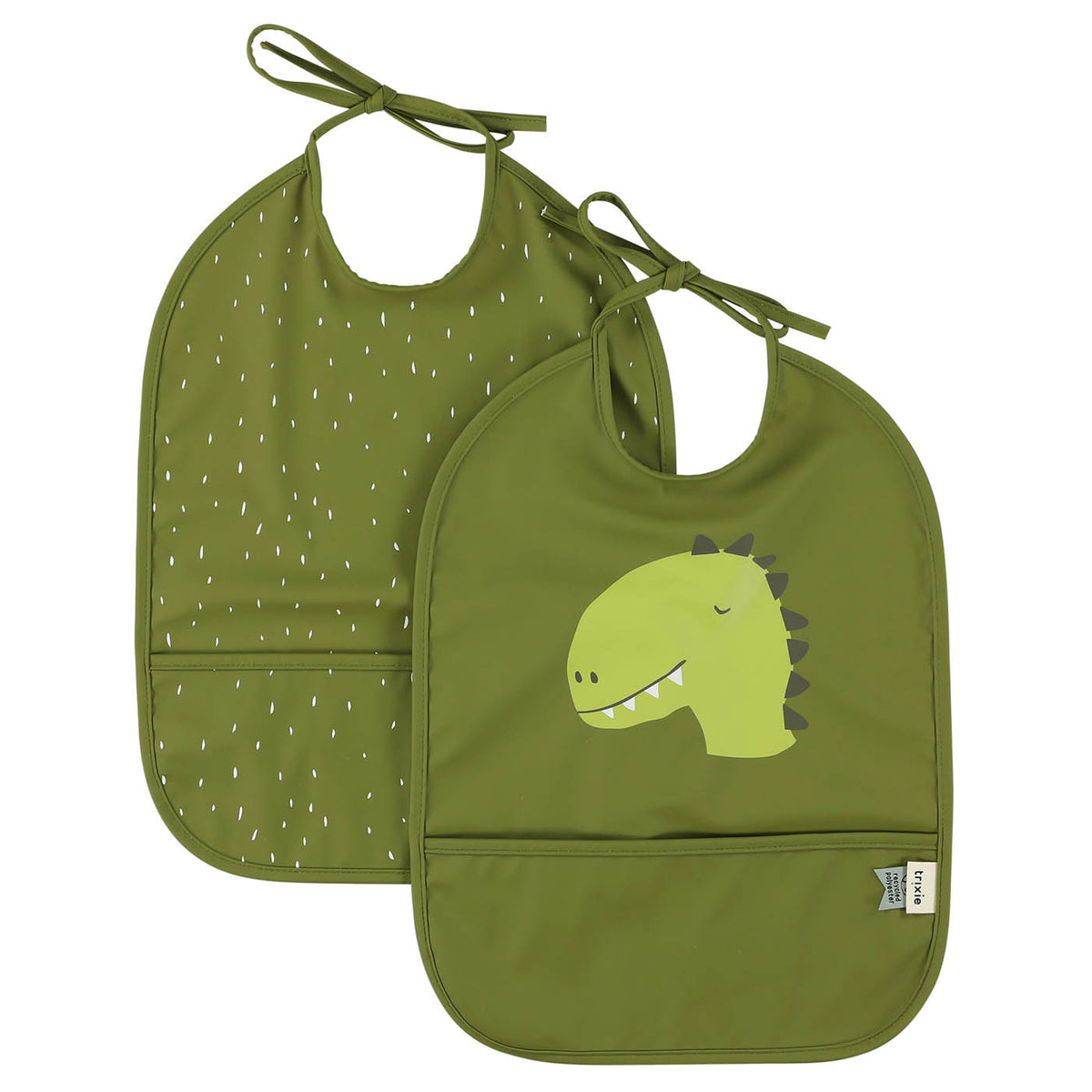 Waterproof bib 2-pack - Mr. Dino