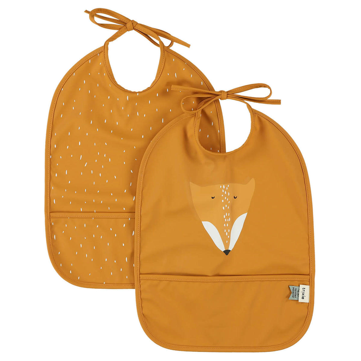 Waterproof bib 2-pack - Mr. Fox