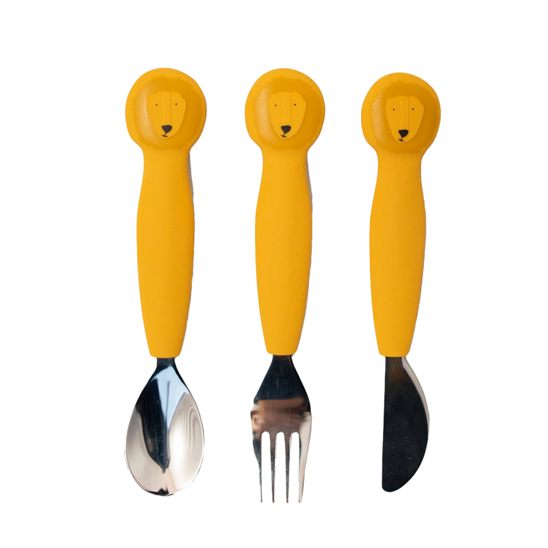 Silicone cutlery set 3-pack - Mr. Lion