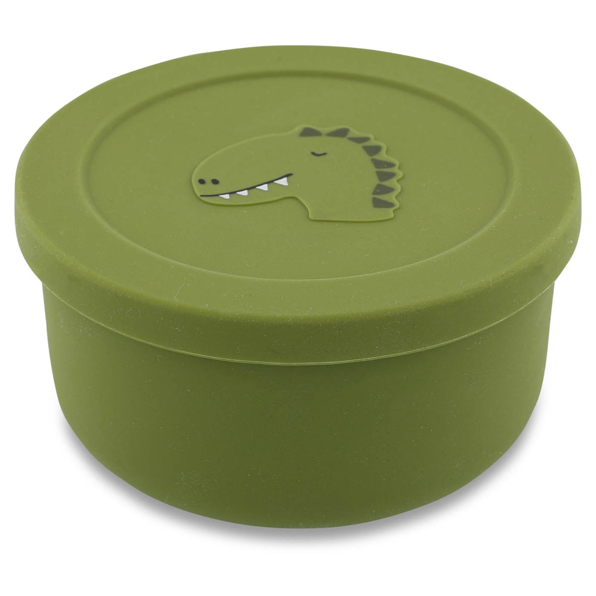 Silicone snack pot with lid - Mr. Dino
