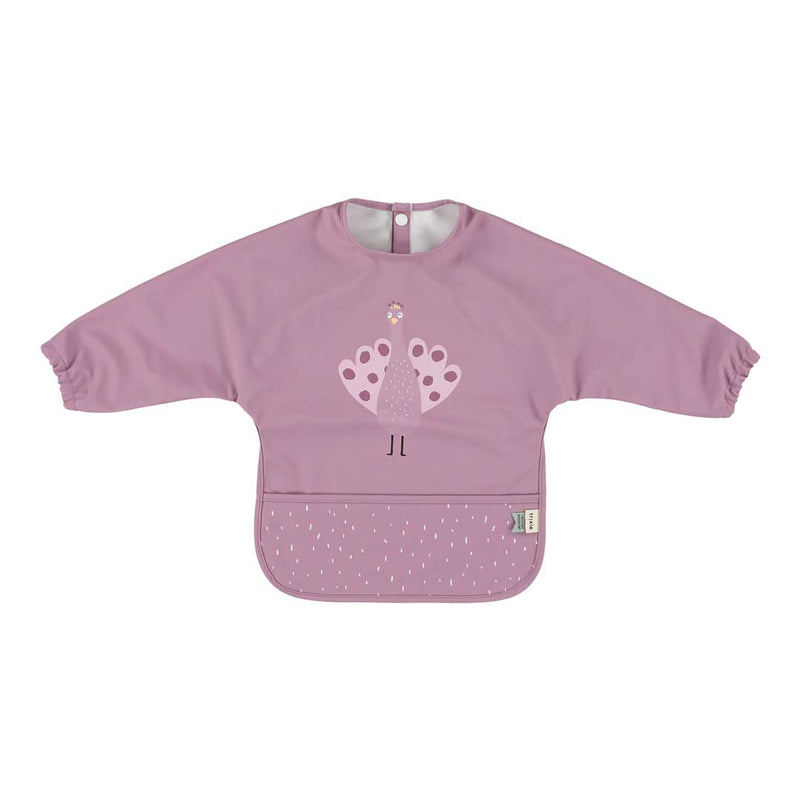 Waterproof long sleeve bib - Mrs. Peacock