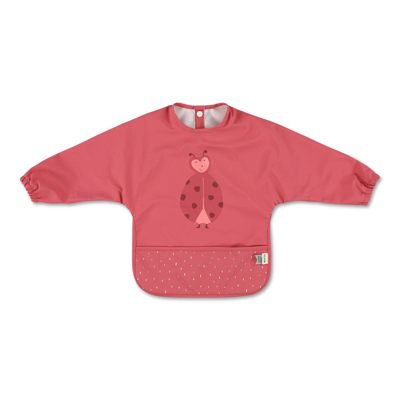 Waterproof long sleeve bib - Mrs. Ladybug