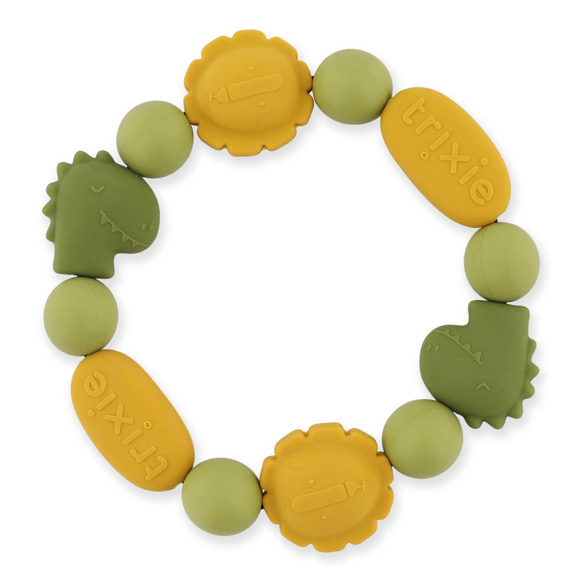 Pulsera mordedora de silicona - Mr. Dino & Mr. Lion