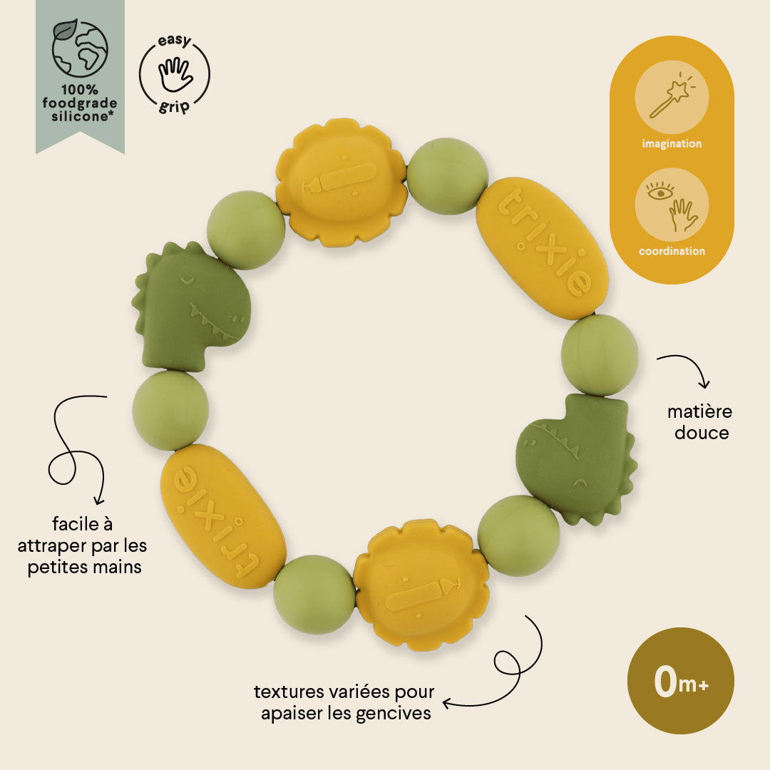 Silicone teething ring - Mr. Dino & Mr. Lion