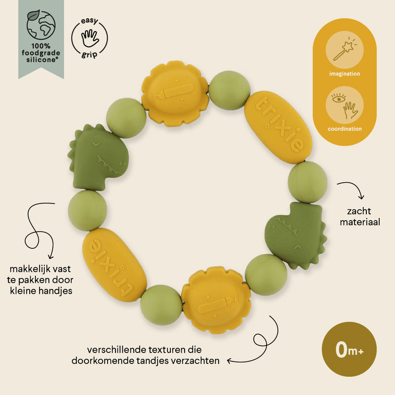 Silicone teething ring - Mr. Dino & Mr. Lion