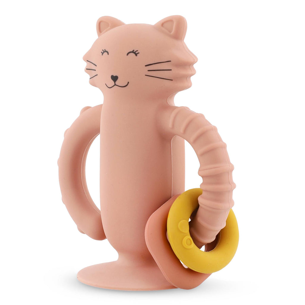 Sensorikspielzeug aus Silikon mit Saugnapf - Mrs. Cat