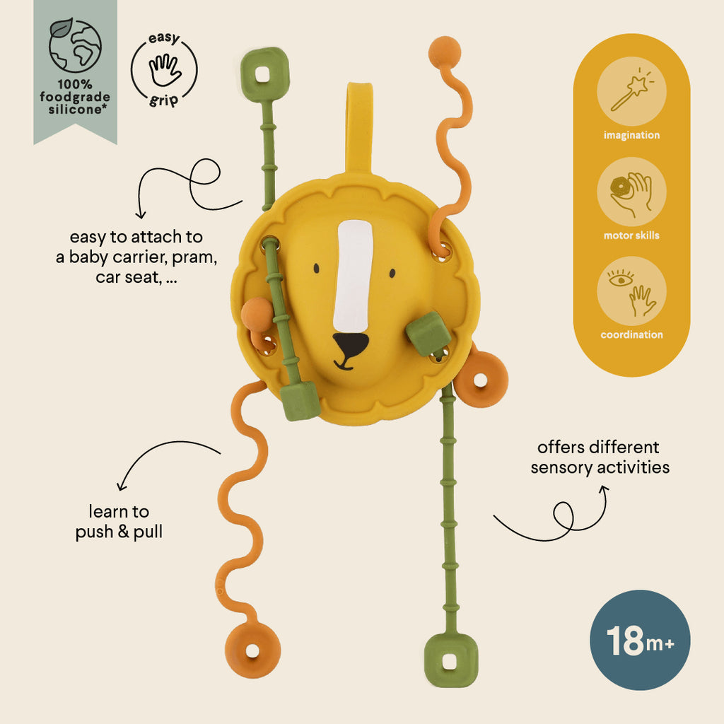 Juguete sensorial de silicona para tirar - Mr. Lion