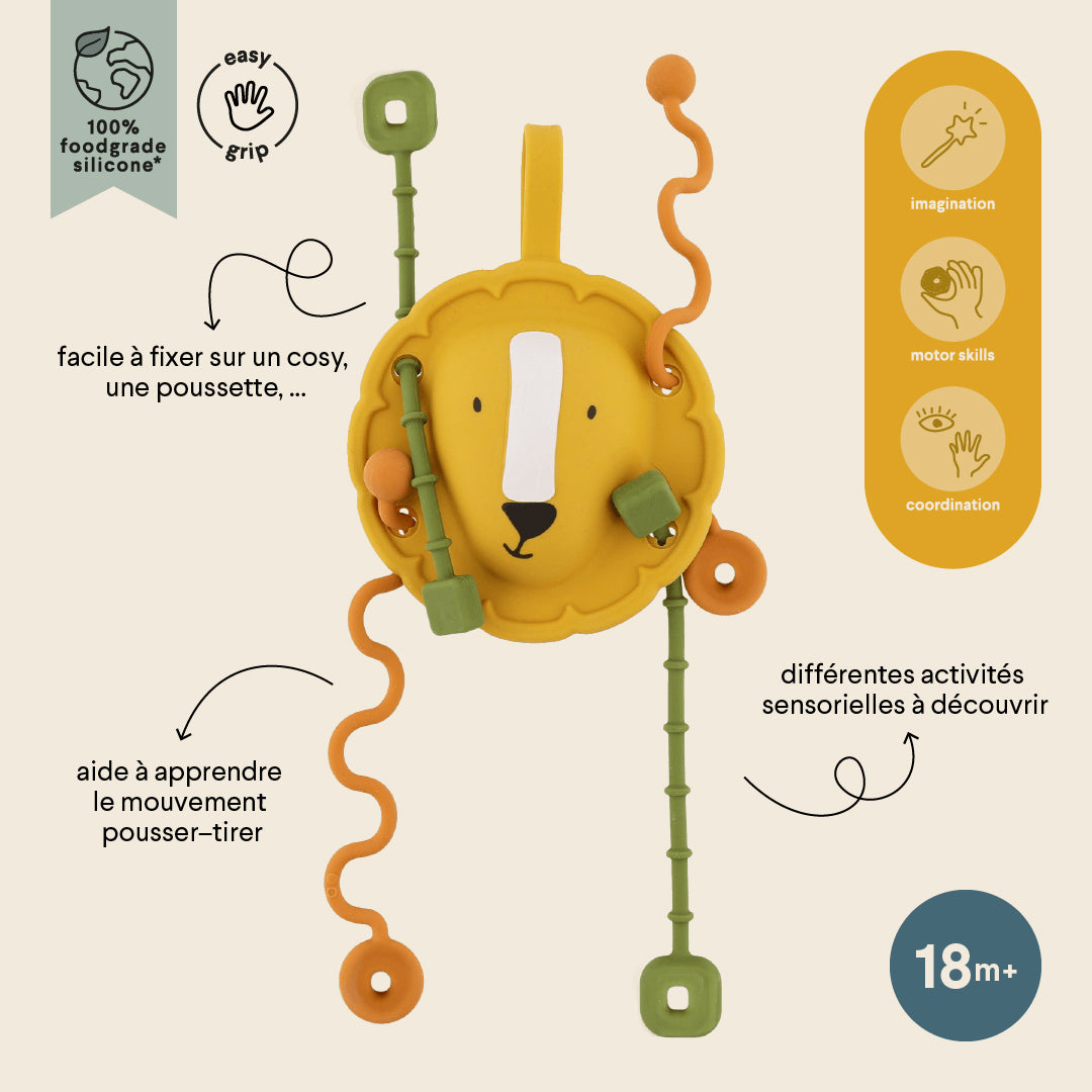 Juguete sensorial de silicona para tirar - Mr. Lion
