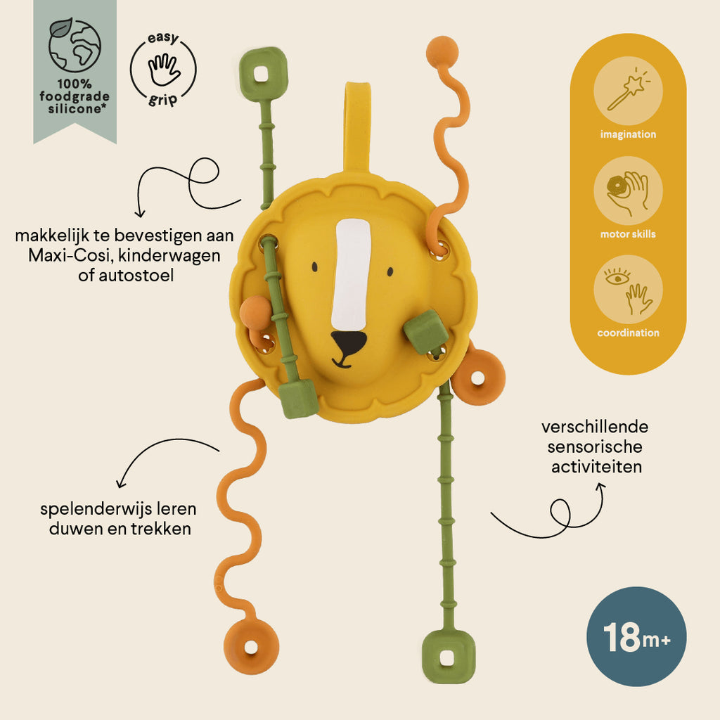 Juguete sensorial de silicona para tirar - Mr. Lion