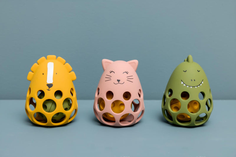 Silicone sensory rattle - Mr. Lion