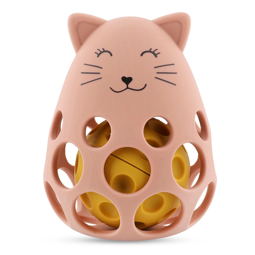 Silicone sensory rattle - Mrs. Cat