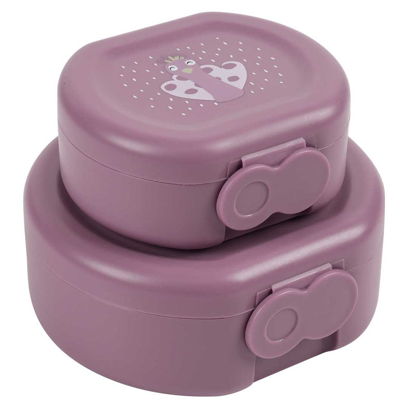 Snack box with clip - 2pcs - Mrs. Peacock