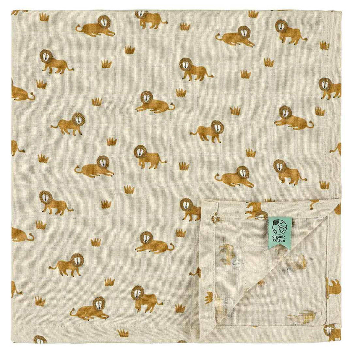 Muslin cloths 3-pack mix | 55x55cm - Lively Lion