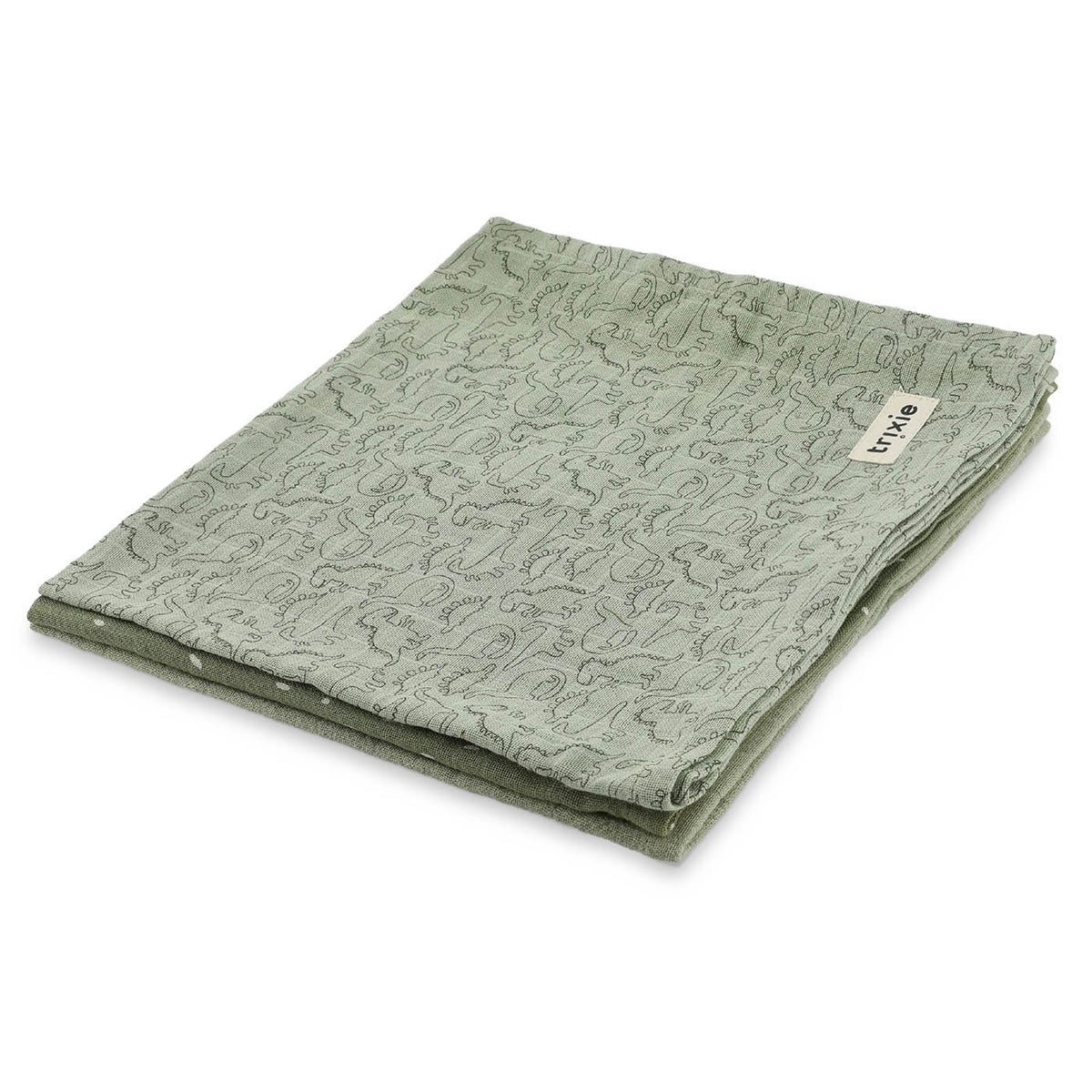 Muslin cloths 3-pack mix | 55x55cm - Daring Dino