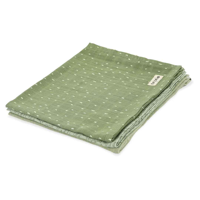 Muslin cloths 3-pack mix | 55x55cm - Daring Dino