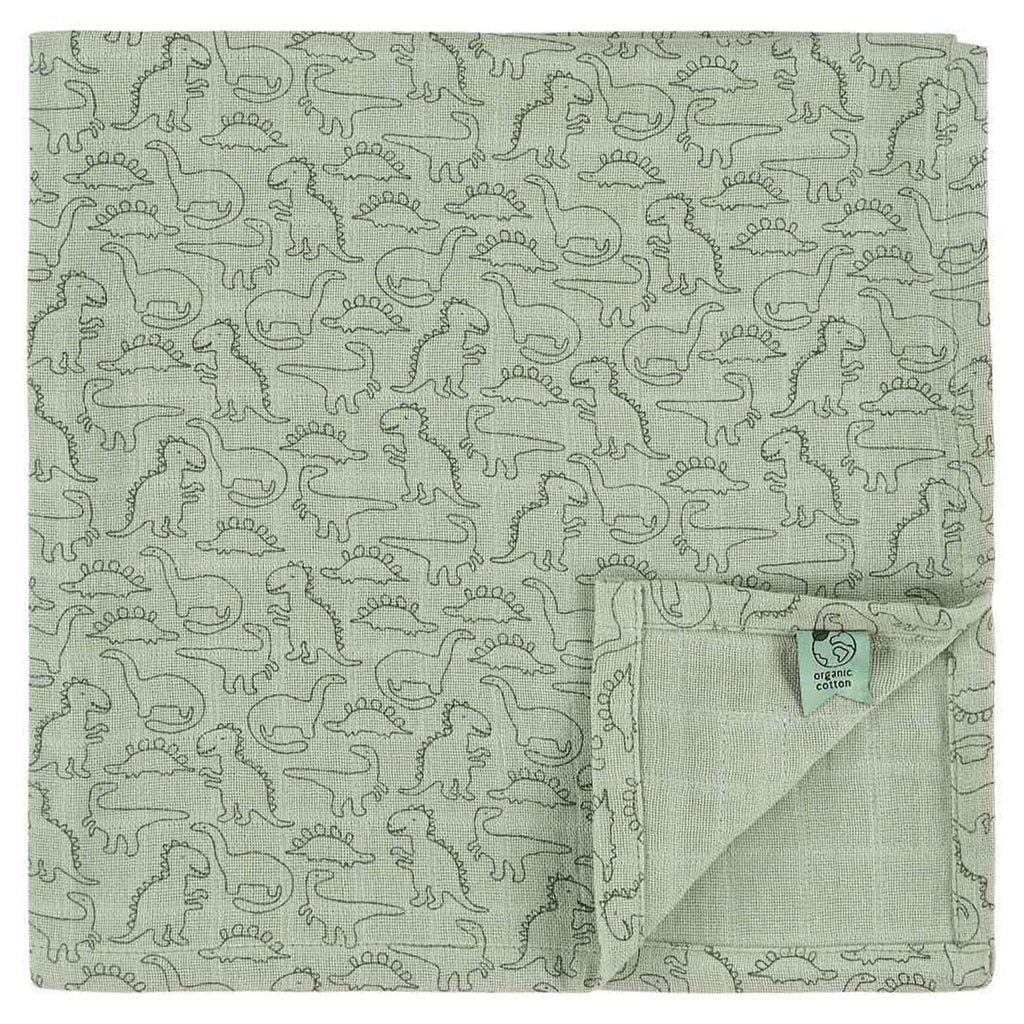 Muslin cloths 3-pack mix | 55x55cm - Daring Dino