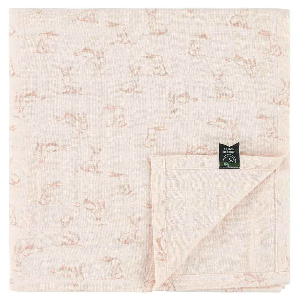 Muslin cloth | 110x110cm - Rosy Rabbit