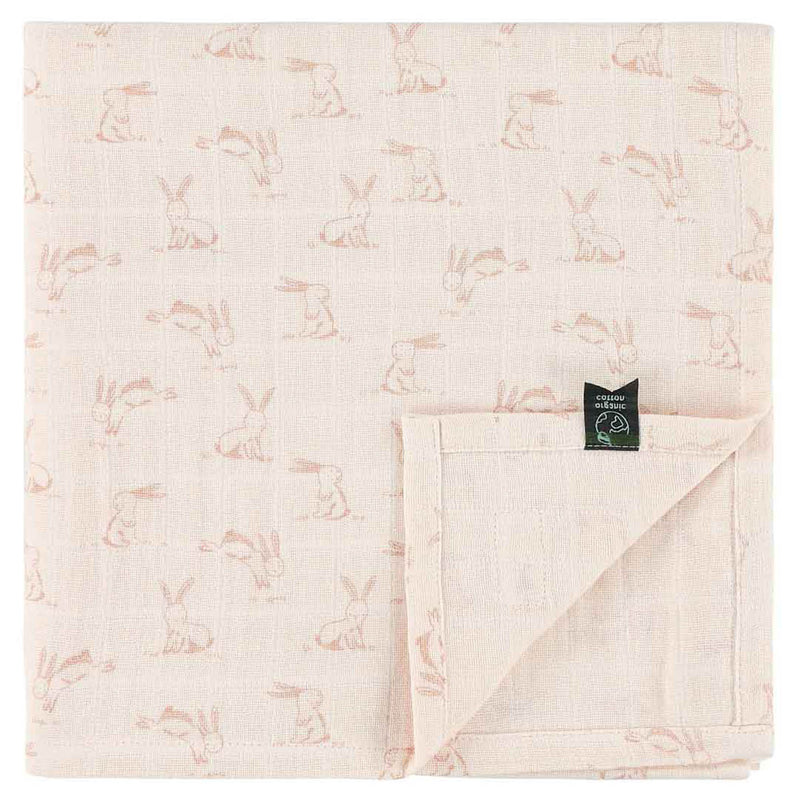 Muslin cloth | 110x110cm - Rosy Rabbit