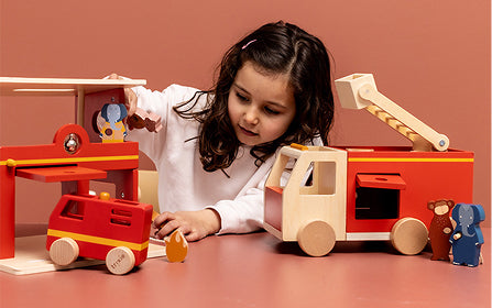 Trixie wooden fire truck 